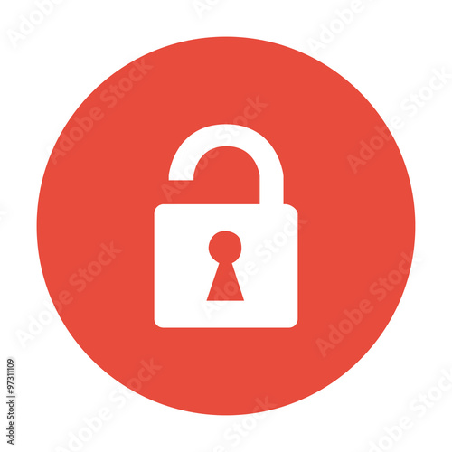 lock icon  Flat design style