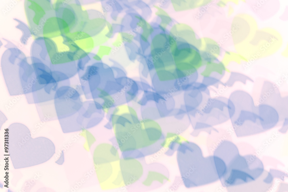 Many bokeh shapes on an abstract background
