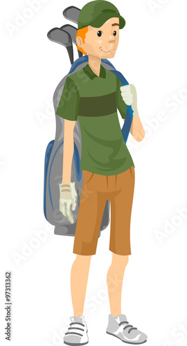Man Golf Caddy