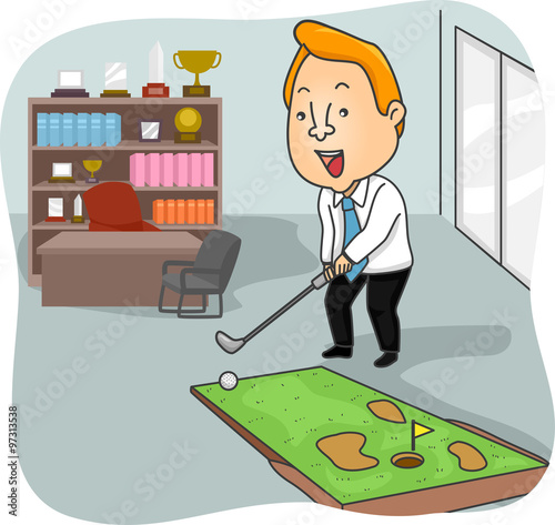 Man Office Golf