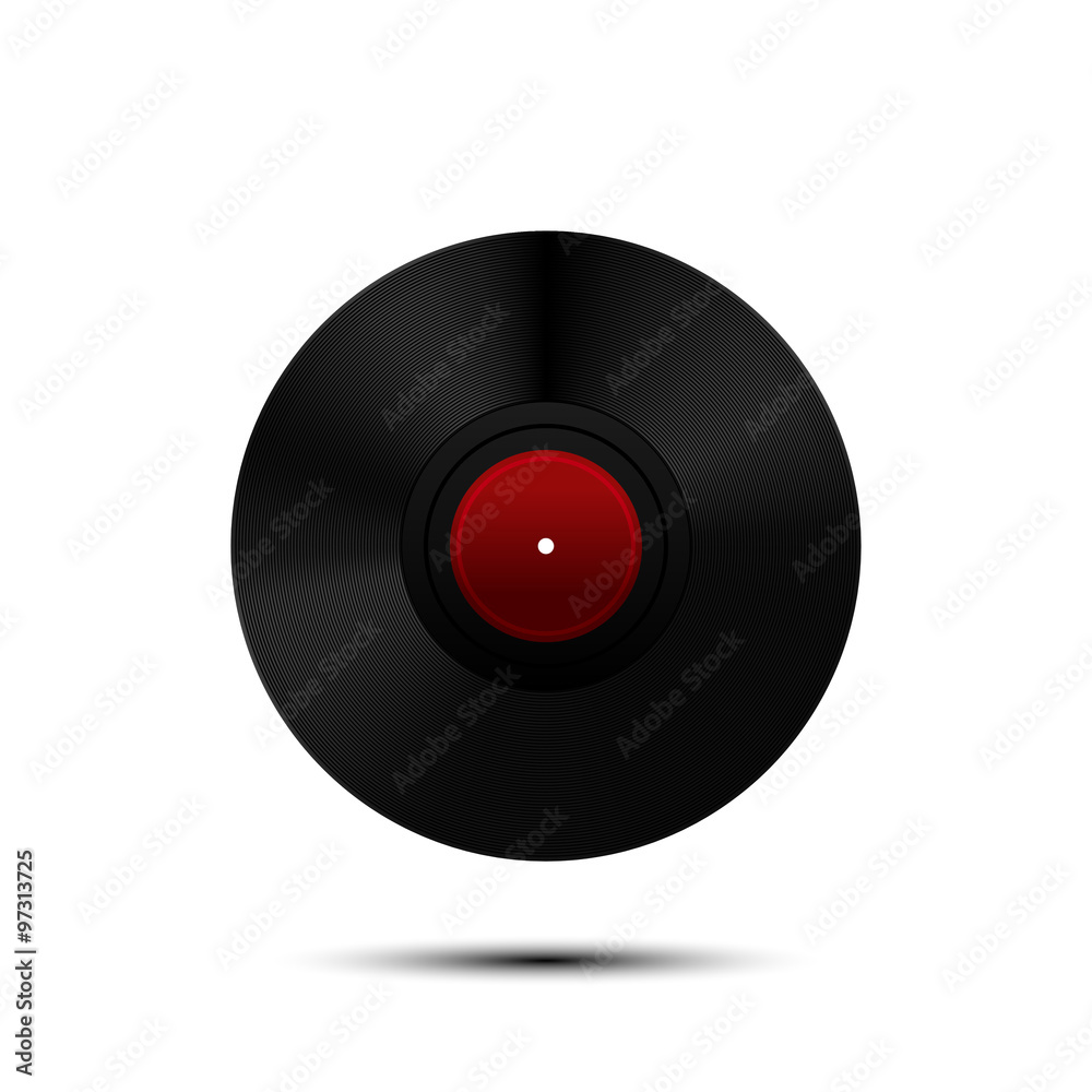 Vinyl record icon. Vector Illustration Vinyl record icon. Vector Illustration