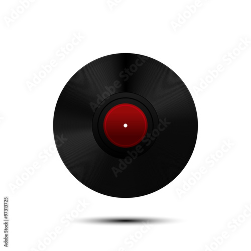 Vinyl record icon. Vector Illustration