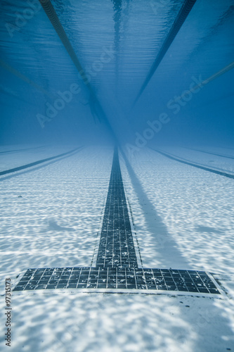 Black Line Starts and Corridor of an Olympic Pool