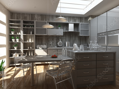 Cucina tavolo isola casa photo