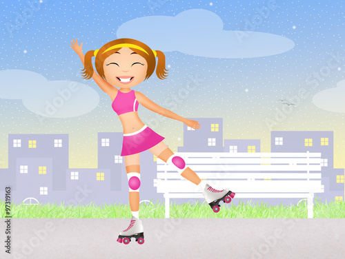girl on roller skates © adrenalinapura