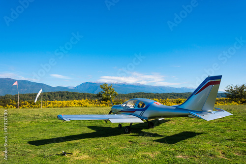 Wallpaper Mural A single-engine plane on a small field, Abkhazia. Torontodigital.ca