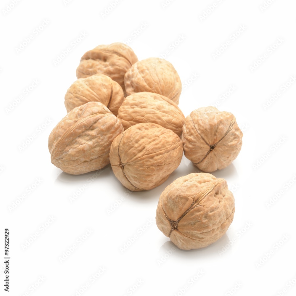 Walnuts isolated on a white background Walnuts isolated on a white background