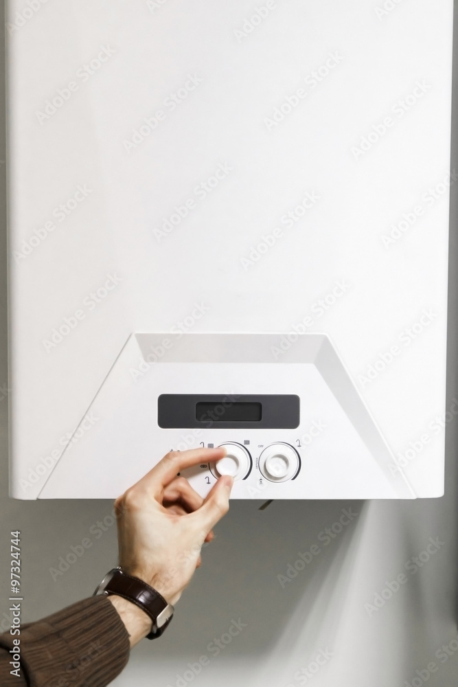 man regulate heating boiler control panel man regulate heating boiler control panel
