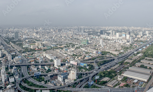 BANGKOK, THAILAND View of modern Bangkok with height