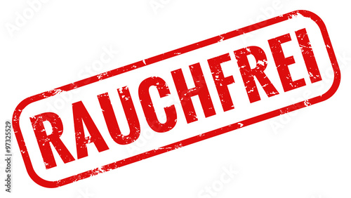 Rauchfrei Stempel rot