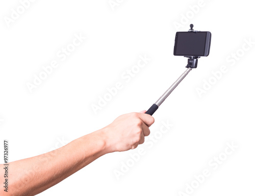 selfie monopod and cellphone