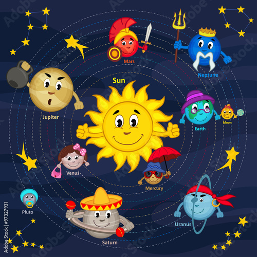 solar system - vector illustration, eps © nataka