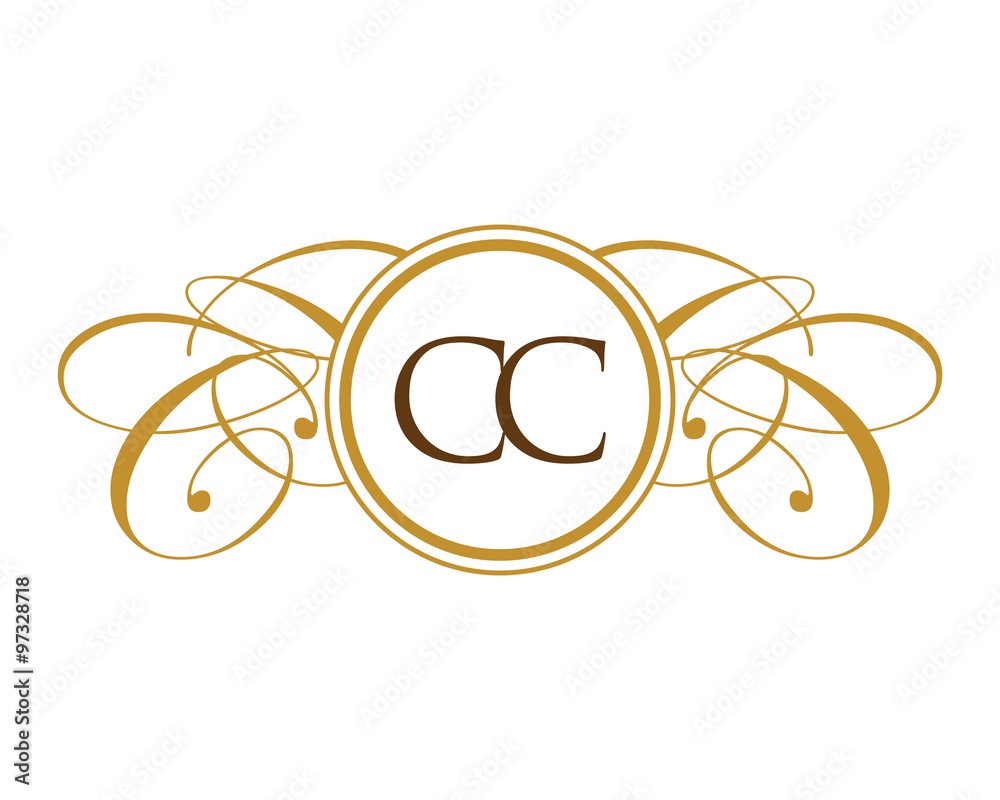 CC Luxury Ornament Initial Logo CC Luxury Ornament Initial Logo