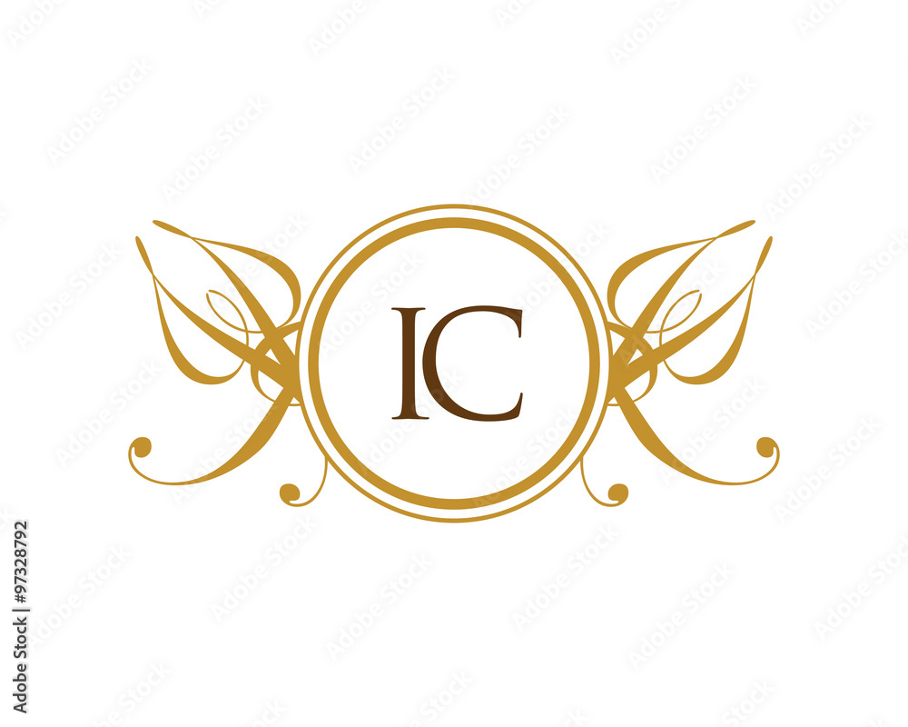 IC Luxury Ornament Initial Logo IC Luxury Ornament Initial Logo