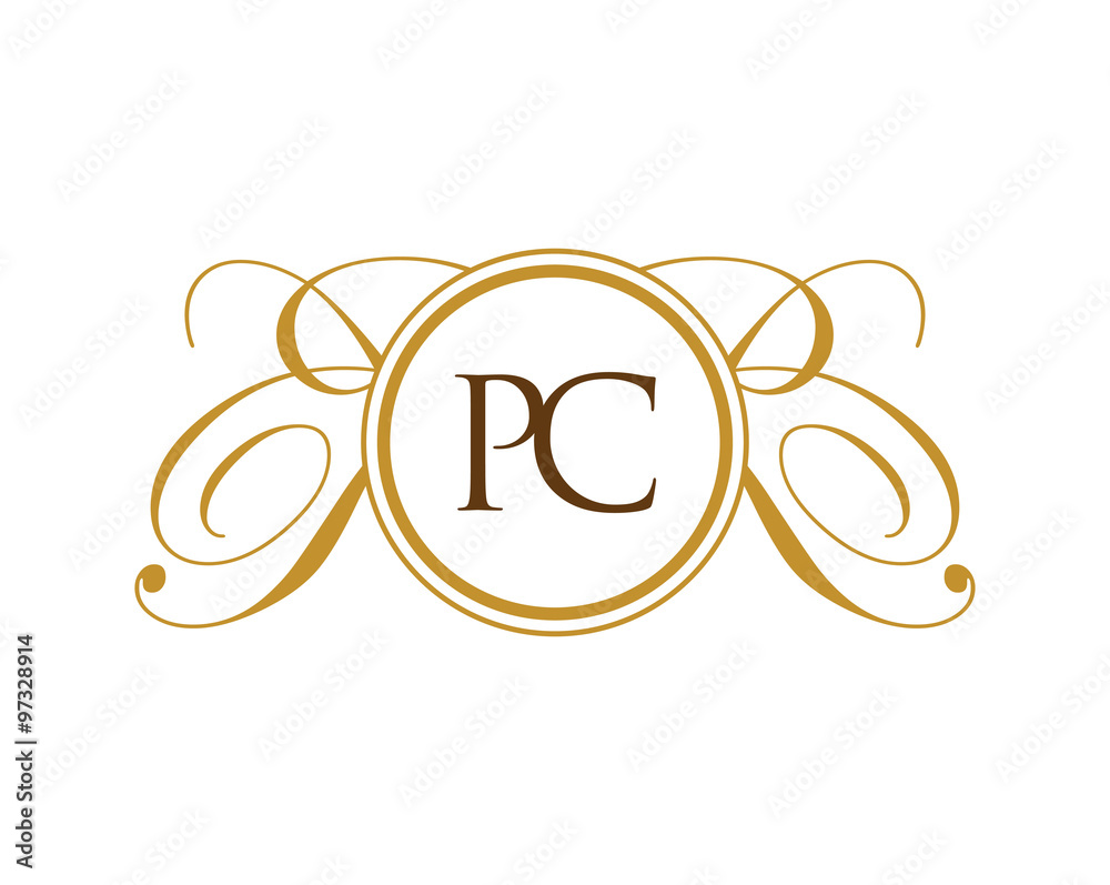 PC Luxury Ornament Initial Logo