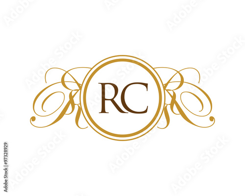 RC Luxury Ornament Initial Logo