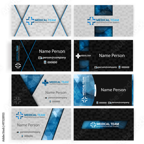 Set collection medical card corporate identity