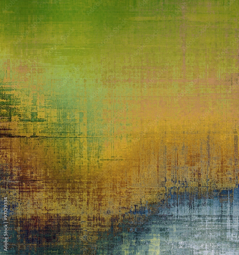 Abstract grunge background of old texture. With different color patterns: yellow (beige); brown; blue; green