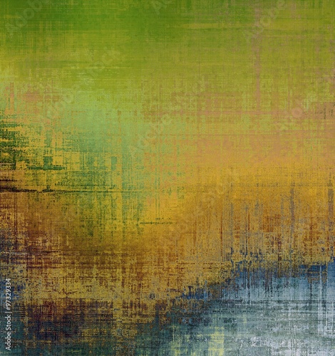 Abstract grunge background of old texture. With different color patterns  yellow  beige   brown  blue  green