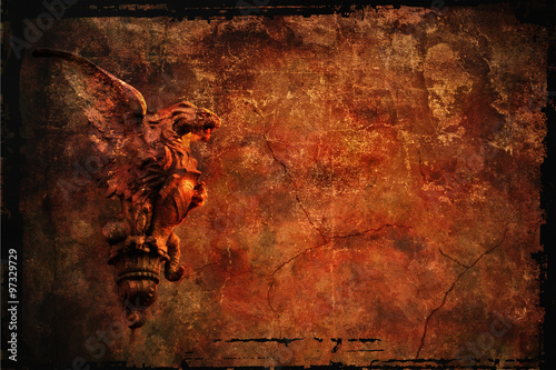 grunge background with copy-space and chimera