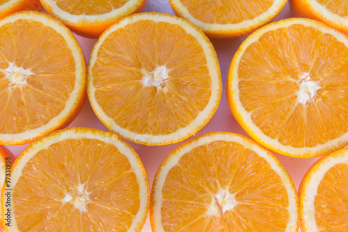 half oranges   sliced orange fruits closeup