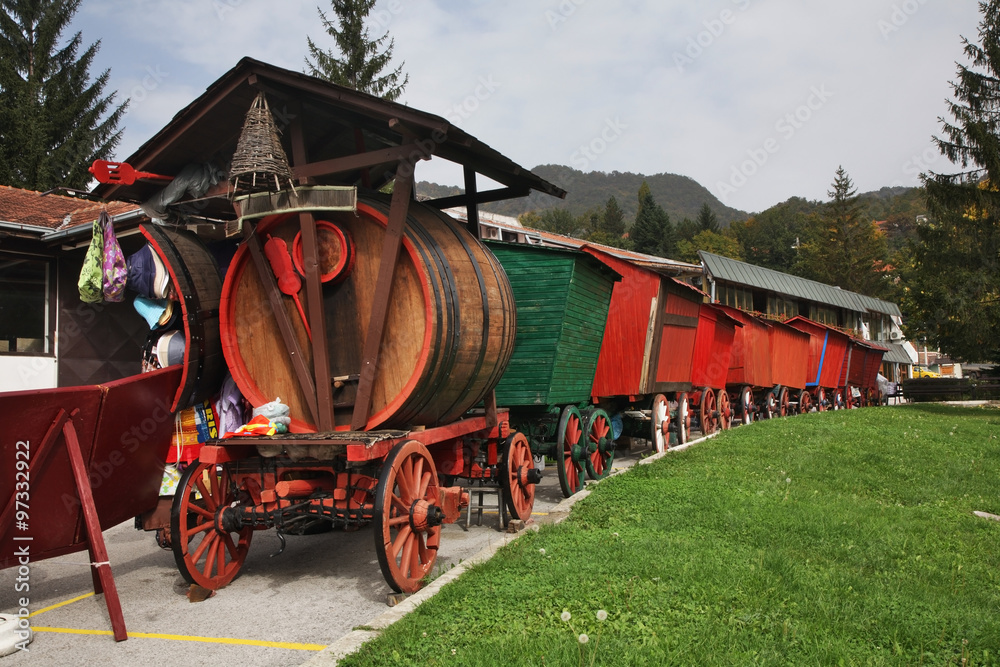 Obraz premium Market in Prolom Banja. Serbia