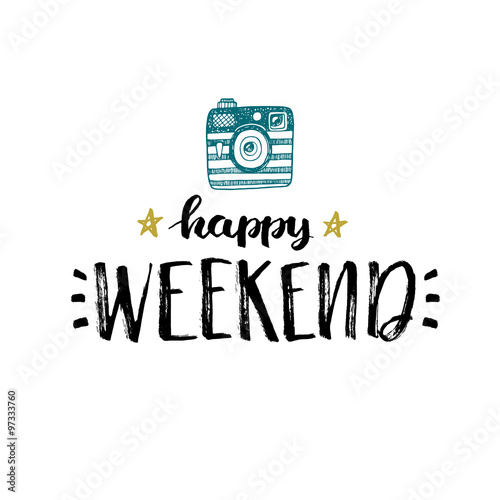 Happy weekend! Hand drawn card