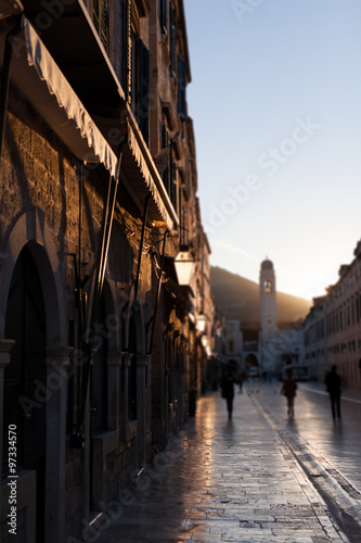 Dubrovnik old town at dawn 