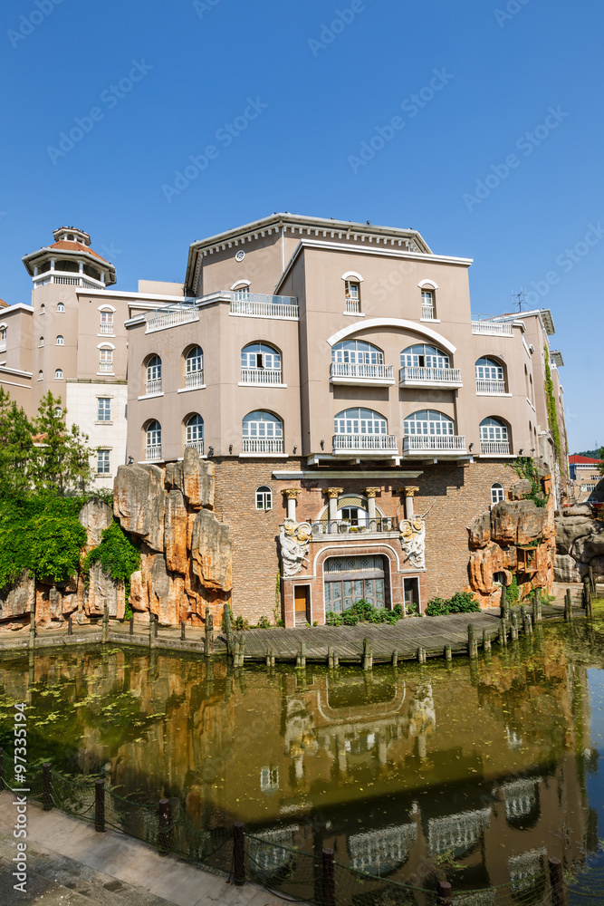 Fototapeta premium New apartment building in suburban area