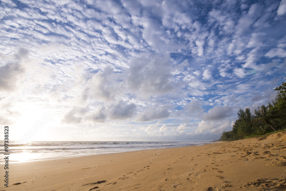beautiful beach against blue sky and cloud beautiful beach against blue sky and cloud