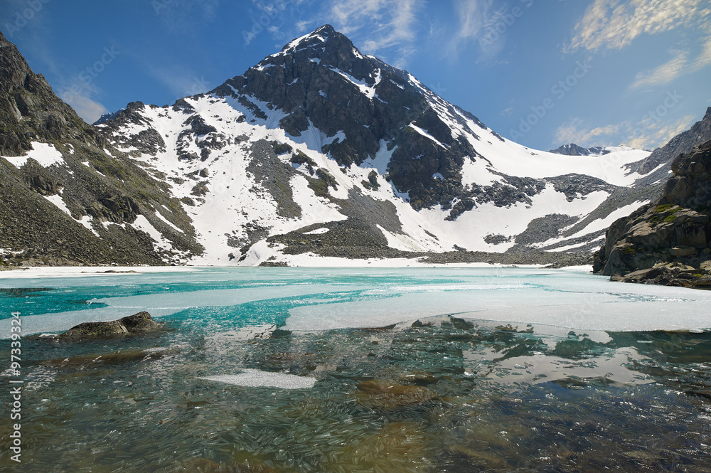 Beautiful summer landscape, Altai mountains Russia.