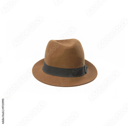 fedora hat isolated on white