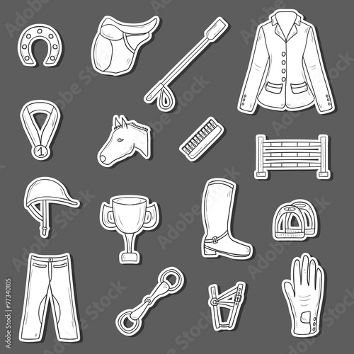 Horse riding objects