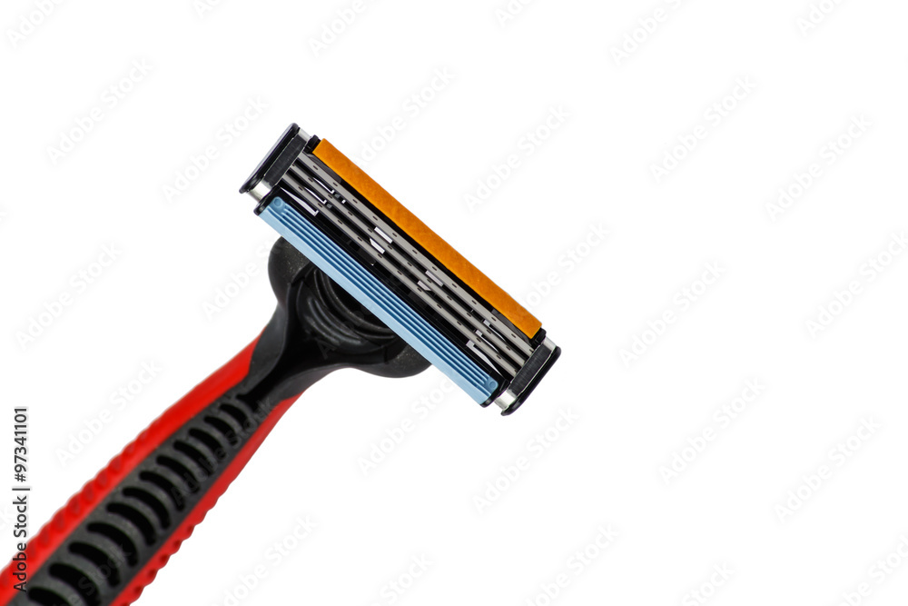razor tri blade isolated on a white background razor tri blade isolated on a white background