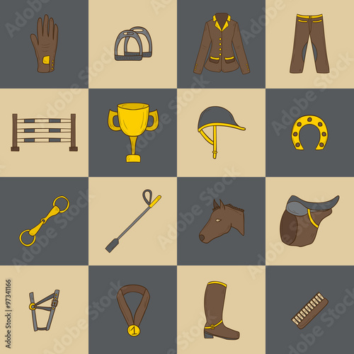 Horse riding objects