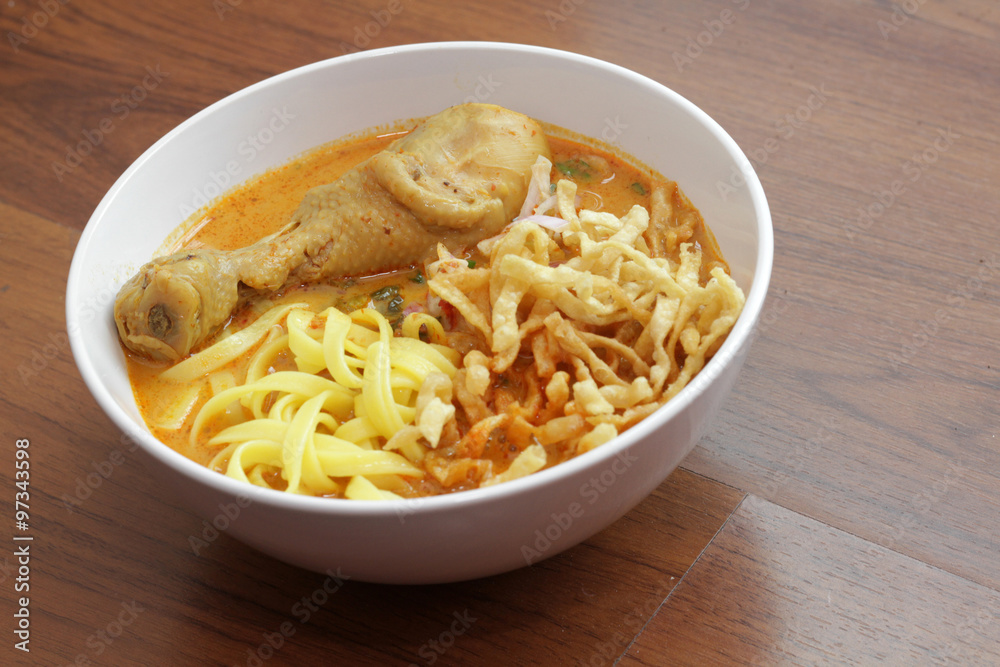 Curry noodle with chicken Curry noodle with chicken