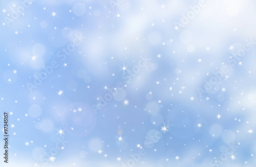 Winter christmas decorations and white bokeh background © Thanakorn Thaneevej