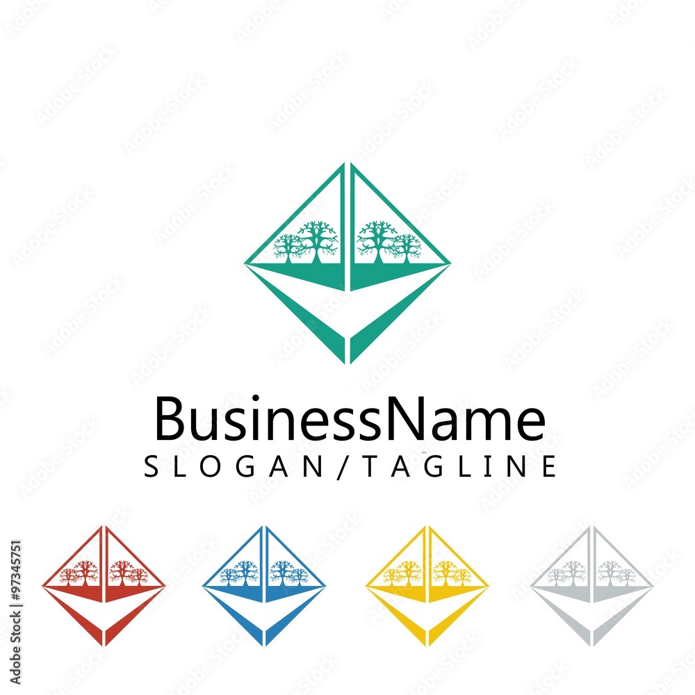 Environmental Nature Landscape logo icon Vector Environmental Nature Landscape logo icon Vector