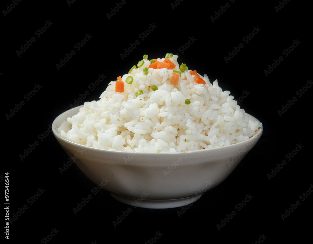 Jasmine rice isolated on a black background Jasmine rice isolated on a black background