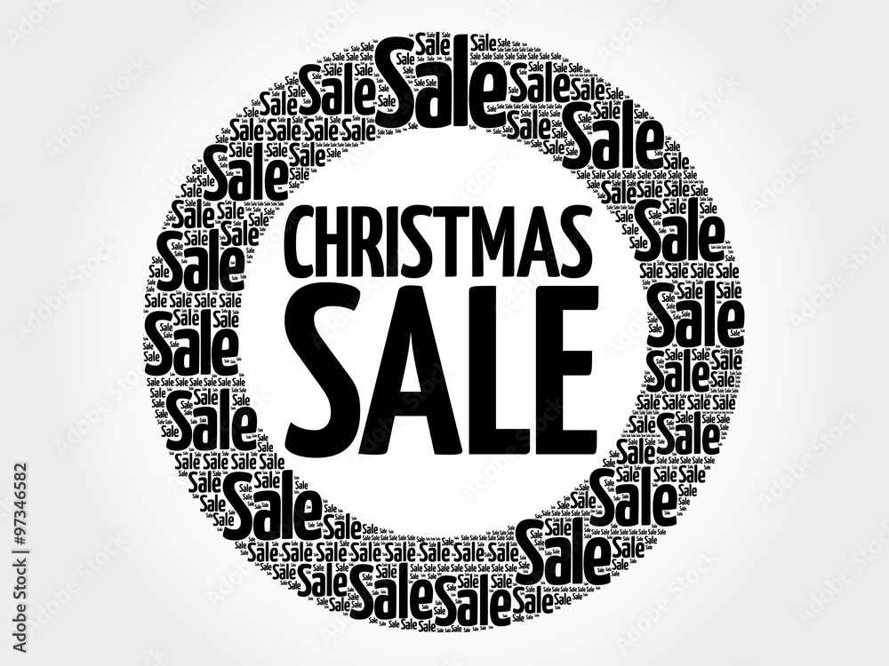 Fototapeta premium Christmas SALE words cloud, business concept background