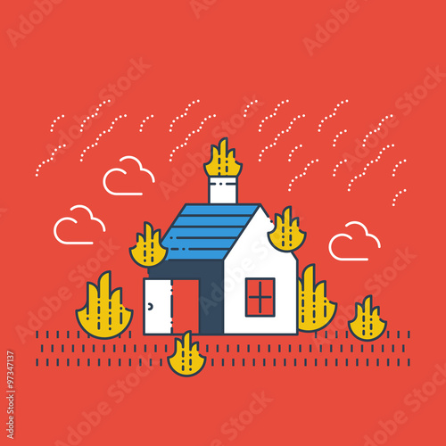 Fire coverage, arson insurance. Natural disaster.