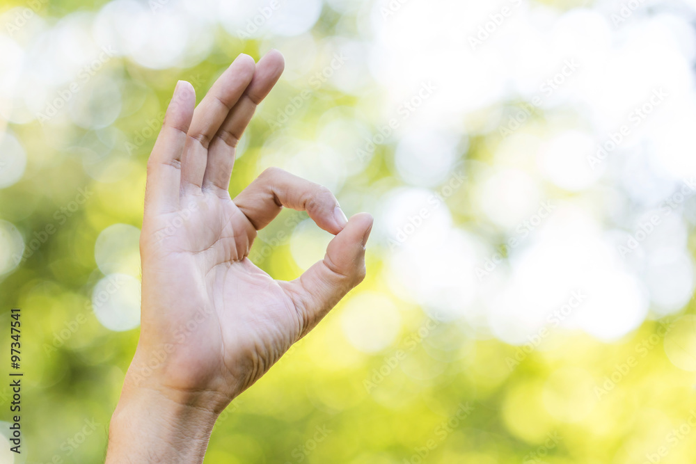Man hand sign