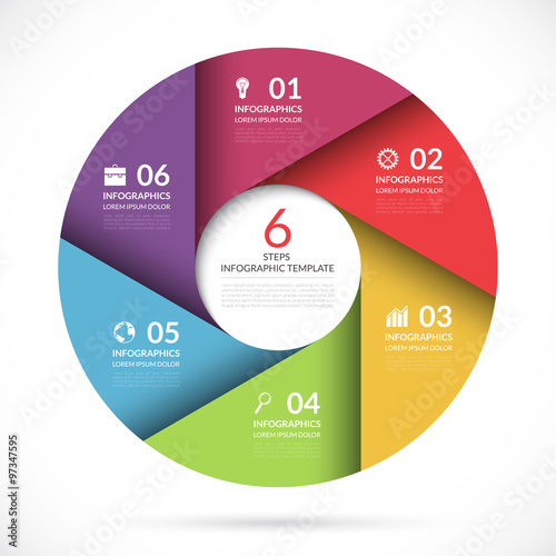 Vector circle template for business infographics