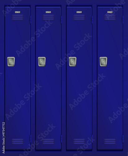 School or changing sport room lockers. 