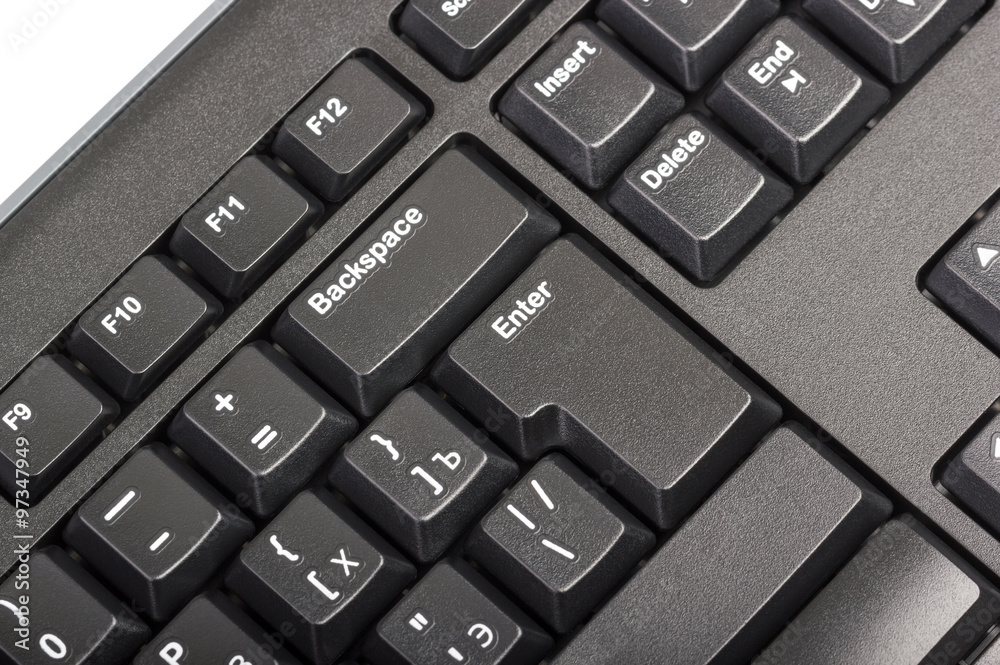 Electronic collection - black computer keyboard with key enter Electronic collection - black computer keyboard with key enter