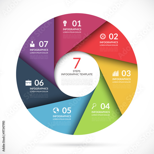 Vector circle template for business infographics