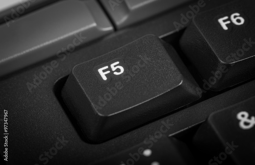 Electronic collection - detail computer. The focus on F5 key.