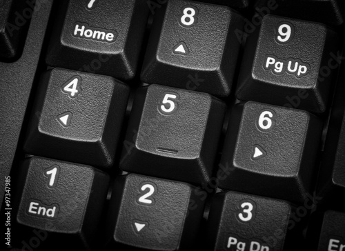 Electronic collection - numeric keypad on the computer keyboard.