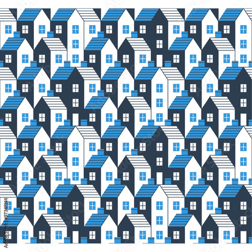 Real estate background. Seamless pattern