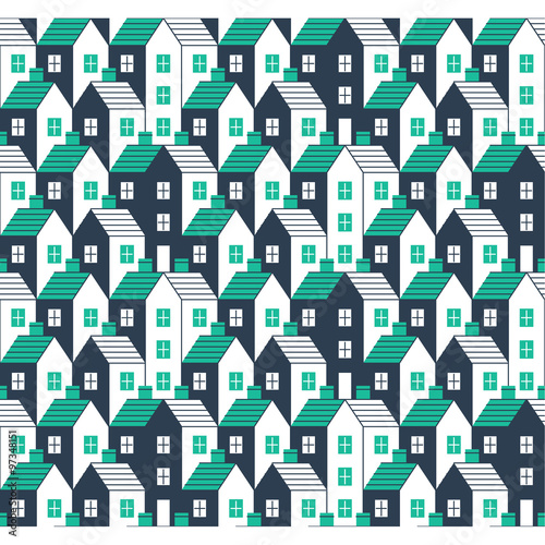 Real estate background. Seamless pattern
